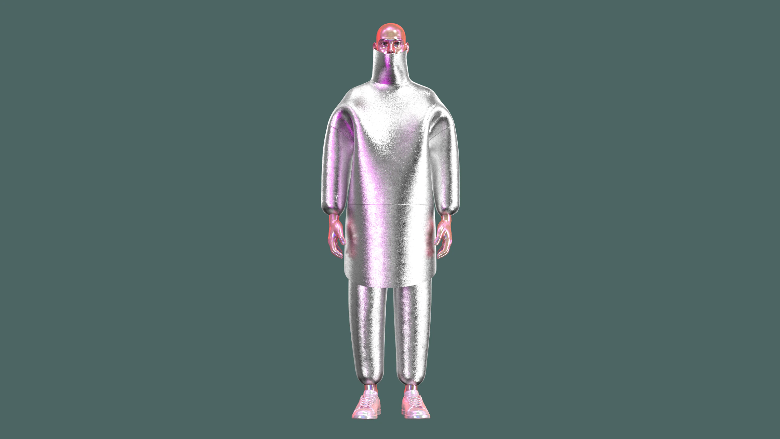 Men Metal Dress In Low Poly 3D Model .c4d .max .obj .3ds .fbx .stl .blend