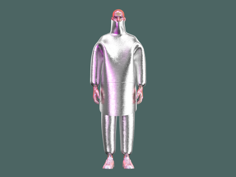 Men Metal Dress In Low Poly Modelo 3D