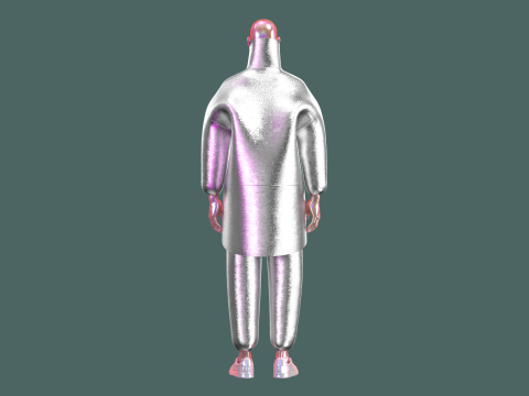 Men Metal Dress In Low Poly 3Dモデル