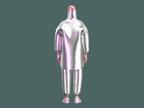 Men Metal Dress In Low Poly 3D Model