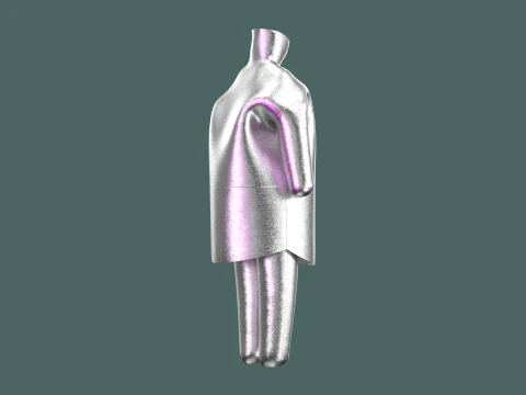 Men Metal Dress In Low Poly 3D Model