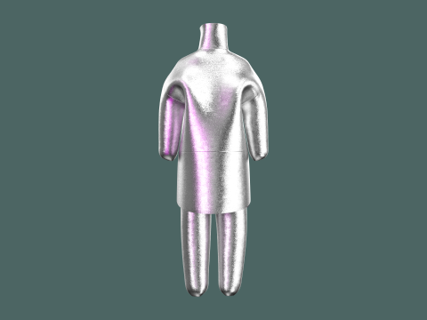 Men Metal Dress In Low Poly 3Dモデル