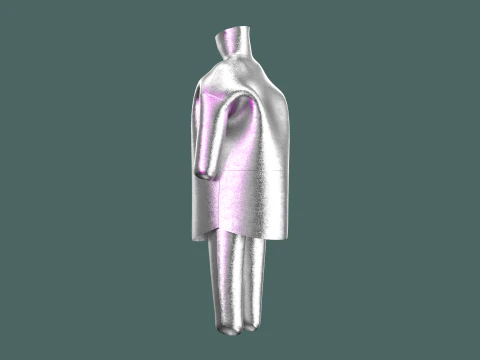 Men Metal Dress In Low Poly 3D Model
