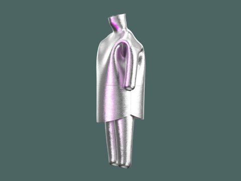 Men Metal Dress In Low Poly 3Dモデル