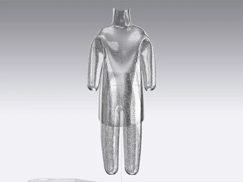Men Metal Dress In Low Poly 3D Model