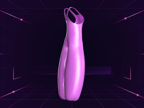 Girls Meta Fashion Dress Model 3D