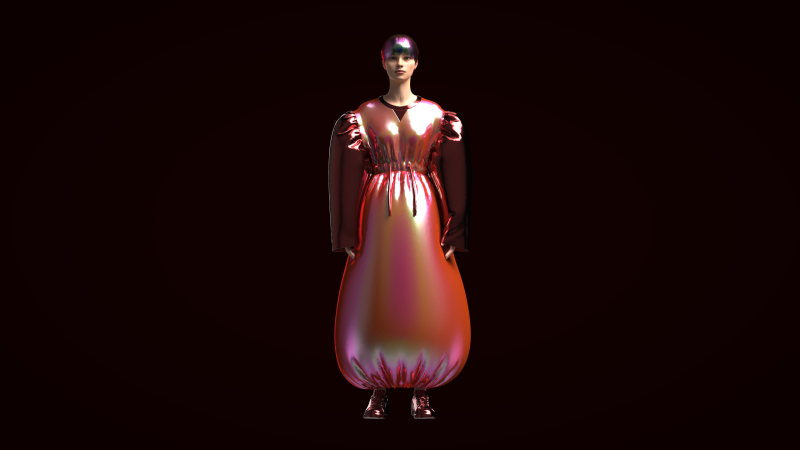 Girls Outdoor Dress In Low Poly Modelo 3D .c4d .max .obj .3ds .fbx .stl .blend 