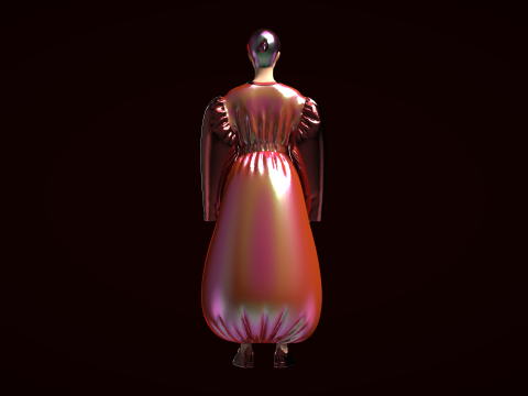 Girls Outdoor Dress In Low Poly Modelo 3D