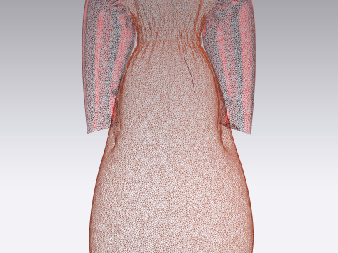 Girls Outdoor Dress In Low Poly Modelo 3D