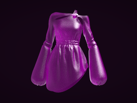 Girls Tube Dress 3Dモデル