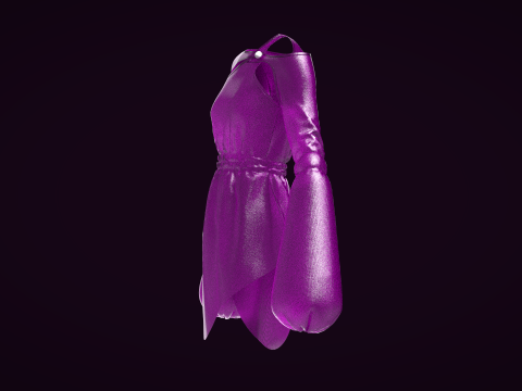 Girls Tube Dress Modello 3D