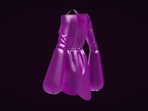 Girls Tube Dress Modello 3D