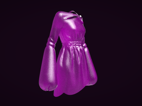 Girls Tube Dress Modello 3D