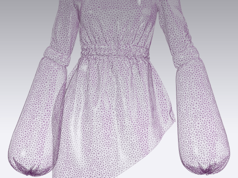 Girls Tube Dress Modello 3D