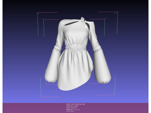 Girls Tube Dress Modello 3D