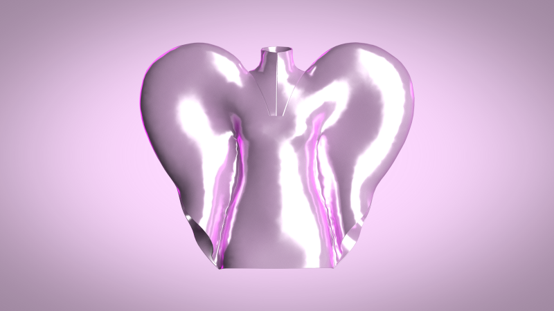 Heart Dress Model 3D .c4d .max .obj .3ds .fbx .stl .blend 