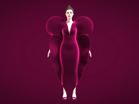 Платье One Love Heart 3D Модель