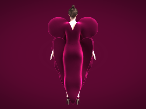One Love Heart Dress 3D 모델