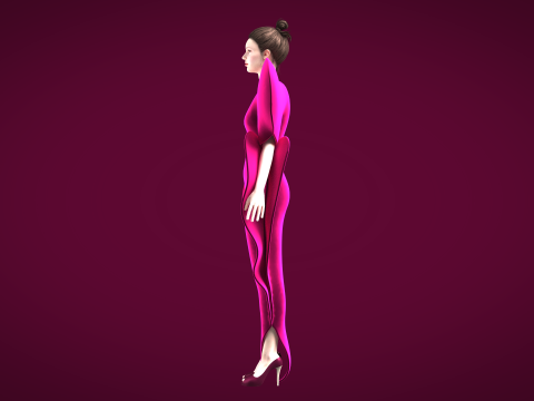 One Love Heart Dress 3D 모델