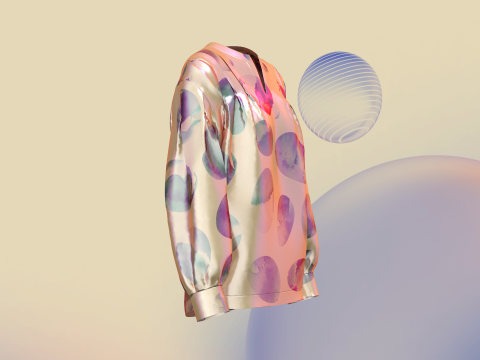 Ladies Mirror Shirt 3D-Modell