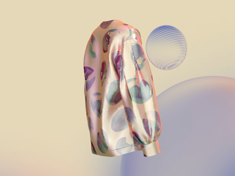 Ladies Mirror Shirt 3D-Modell