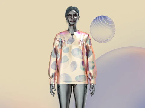 Ladies Mirror Shirt 3D Model