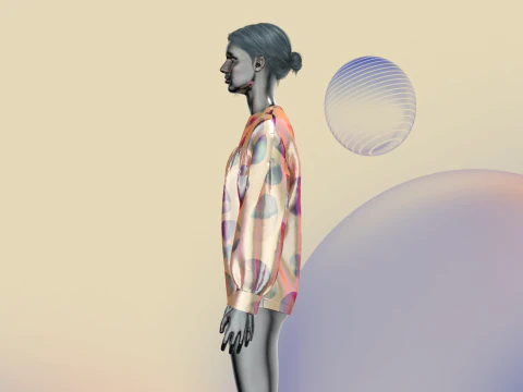 Ladies Mirror Shirt 3D Model