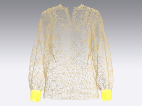 Ladies Mirror Shirt 3D-Modell