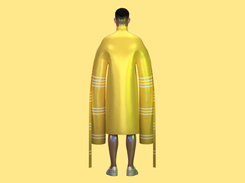 Men Long Sleeve Dress - Metaverse 3D Модель
