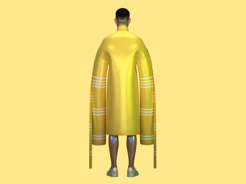 Чоловіча сукня з довгим рукавом - Metaverse 3D Модель