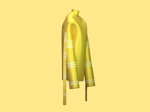Men Long Sleeve Dress - Metaverse 3D Модель