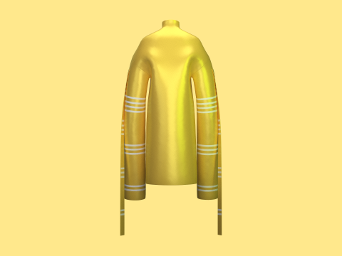 Men Long Sleeve Dress - Metaverse 3D Модель