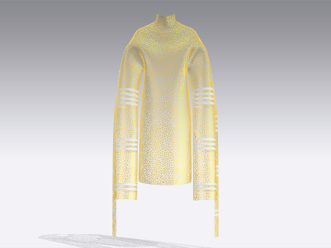 Men Long Sleeve Dress - Metaverse 3D Модель