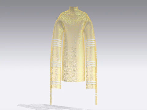 Чоловіча сукня з довгим рукавом - Metaverse 3D Модель