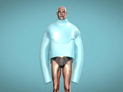 Men Giant Jacket Modelo 3D