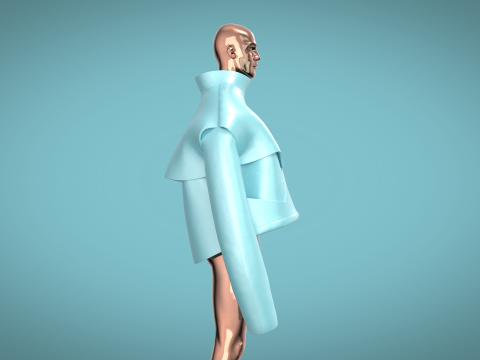 Men Giant Jacket Modelo 3D