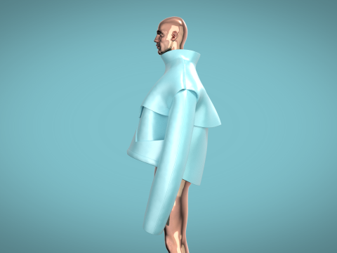 Men Giant Jacket Modelo 3D