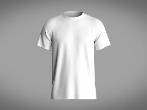 Zwykła podstawowa koszulka Model 3D