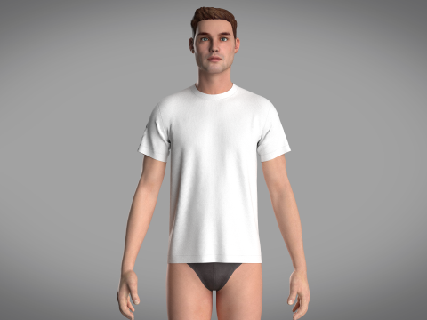 Regular Basic T-Shirt Modelo 3D