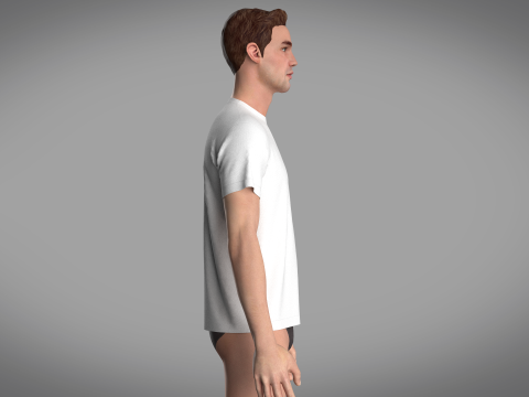 Regular Basic T-Shirt Modelo 3D