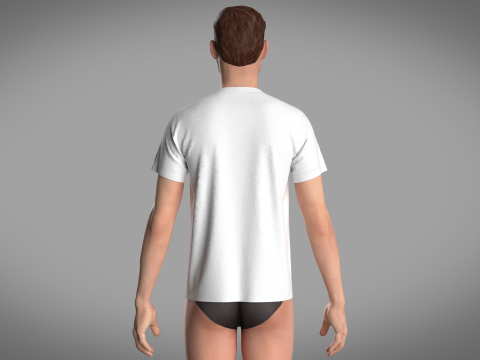 Regular Basic T-Shirt Modelo 3D