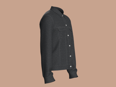 Denim Jacket Model 3D