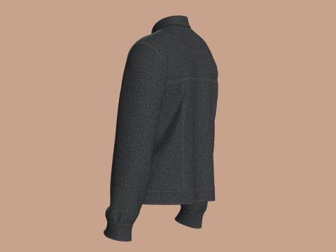 Denim Jacket Model 3D