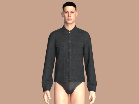 Denim Jacket Model 3D