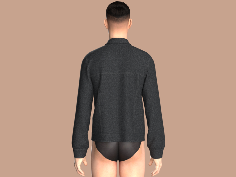 Denim Jacket Model 3D
