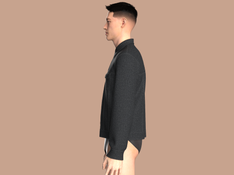 Denim Jacket Model 3D
