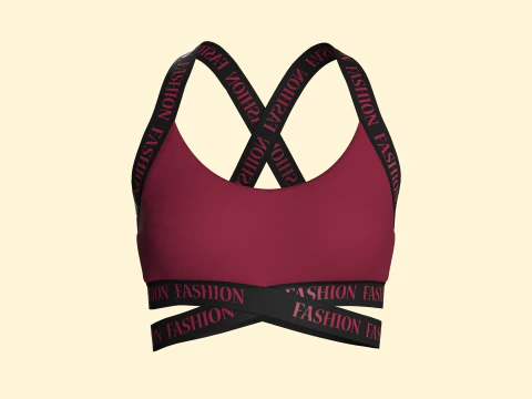 Bralette Meninas Modelo 3D