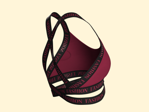 Girls Bralette Modelo 3D