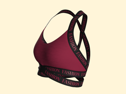 Girls Bralette Modelo 3D
