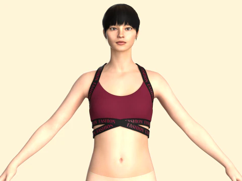 Girls Bralette 3D Model